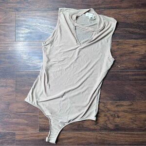 Ivy Rose Keyhole Sheer Halter Bodysuit